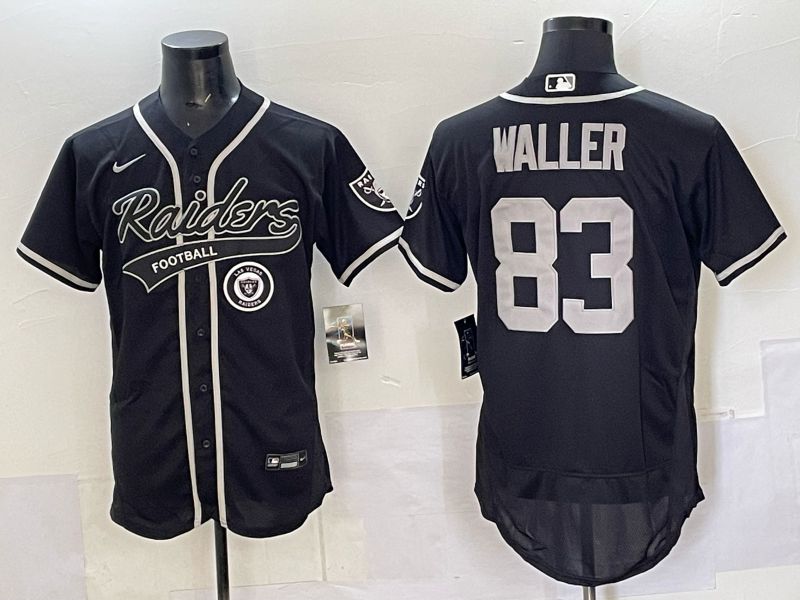 Men 2025 Oakland Raiders #83 Waller black Joint Name Nike Elite NFL Jersey style 08->oakland raiders->NFL Jersey
